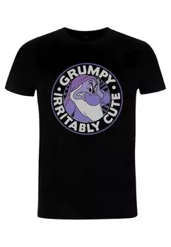 Футболка с принтом SNOW WHITE ABOUT GRUMPY ROUND UNISEX Henry Tiger, черный