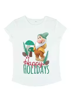 Футболка с принтом SNOW WHITE BASHFUL CHRISTMAS Disney, белый