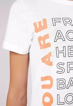 Футболка с принтом Soccx, белый