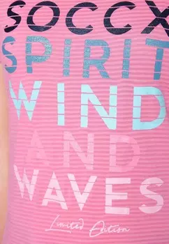 Футболка с принтом Soccx, розовый