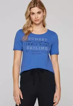 Футболка с принтом Soccx, синий