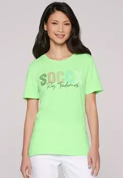 Футболка с принтом Soccx, зеленый
