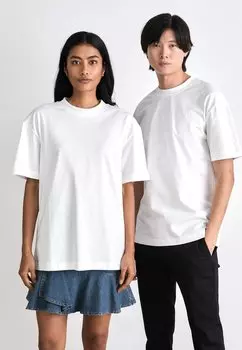 Футболка с принтом SOFT LAYERED MONOGRAM TEE UNISEX Calvin Klein Jeans, белый