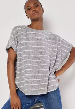 Футболка с принтом SOFT TOUCH STRIPE Apricot, серый