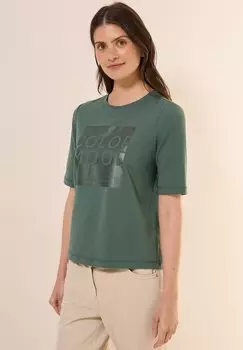 Футболка с принтом SOFTES MIT FOLIEN Cecil, хаки