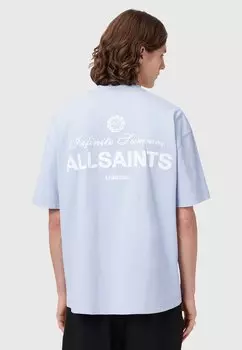 Футболка с принтом SOLEIL AllSaints, светло-голубой