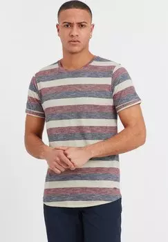 Футболка с принтом Solid, бордовый