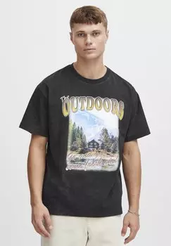 Футболка с принтом Solid, черный