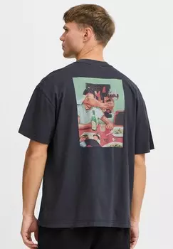 Футболка с принтом Solid, черный