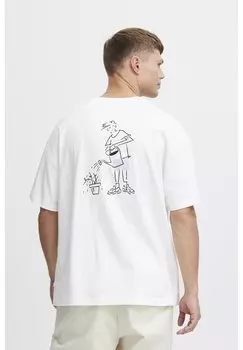 Футболка с принтом Solid, кремовый