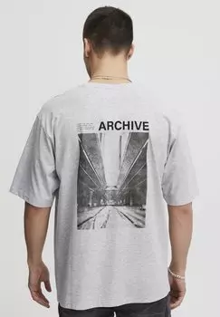 Футболка с принтом Solid, серый