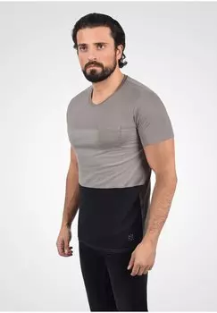 Футболка с принтом Solid, серый деним