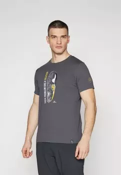 Футболка с принтом SOLUTION La Sportiva, цвет carbon/yellow