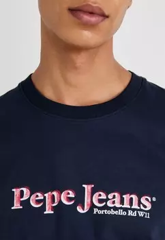 Футболка с принтом SOMERS TEE Pepe Jeans, темно-синий