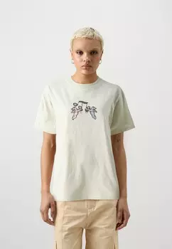 Футболка с принтом SONG TEE UNISEX HUF, бежевый