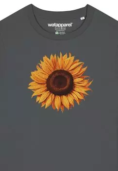 Футболка с принтом SONNENBLUME watapparel, антрацит