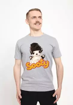 Футболка с принтом SOOTY HALLOWEEN SPOOKY Henry Tiger, цвет Heather Grey