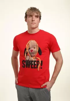 Футболка с принтом SOOTY SAUSAGES SWEEP DISTRESSED Henry Tiger, красный