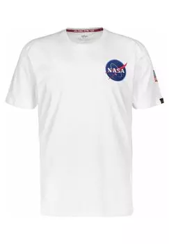 Футболка с принтом SPACE SHUTTLE T Alpha Industries, белый
