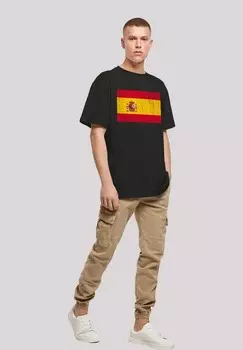 Футболка с принтом SPANIEN FLAGGE DISTRESSED F4NT4STIC, черный