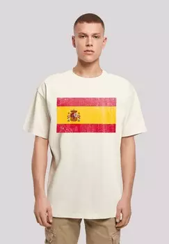 Футболка с принтом SPANIEN FLAGGE DISTRESSED F4NT4STIC, песочный