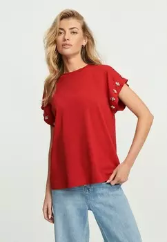 Футболка с принтом Sparkle Sleeve Next, красный