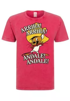 Футболка с принтом SPEEDY GONZALEZ ARRIBA LOGOSHIRT, красный