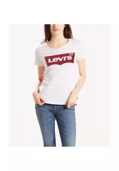Футболка с принтом спереди, круглый вырез, женская Levi's