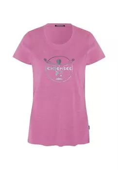 Футболка с принтом спереди на джемпере CHIEMSEE, цвет Super Pink