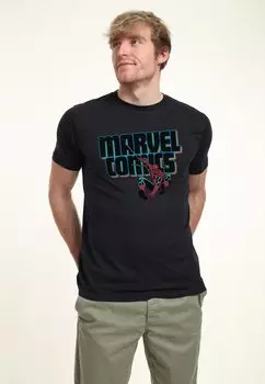 Футболка с принтом SPIDER-MAN CLASSIC MARVEL COMICS Marvel, темно-синий