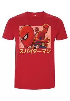 Футболка с принтом SPIDER MAN CLASSIC SPIDEY JAPAN Marvel, красный