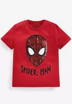 Футболка с принтом SPIDER-MAN SEQUIN Next, цвет red