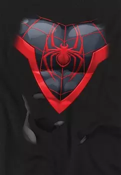 Футболка с принтом SPIDERMAN MILES MORALES COSTUME Disney, черный