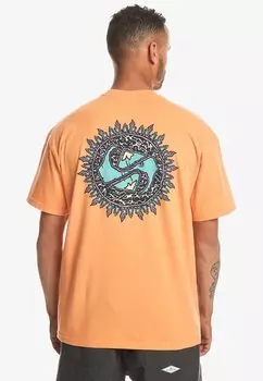 Футболка с принтом SPIN Quiksilver, цвет orange