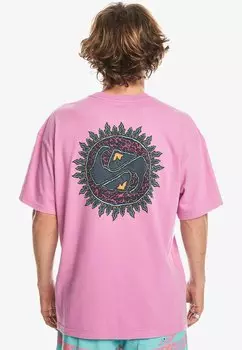 Футболка с принтом SPIN Quiksilver, цвет purple