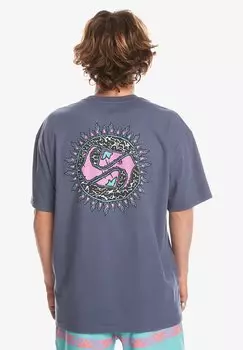 Футболка с принтом Spin Quiksilver, синий