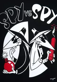 Футболка с принтом SPION UND SPION SPY VS SPY LOGOSHIRT, черный