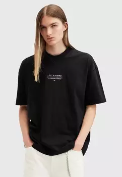 Футболка с принтом SPITAL FIELDS CREW UNISEX AllSaints, черный