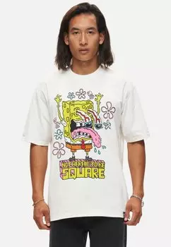 Футболка с принтом Spongebob Be Square Re:Covered, цвет ecru