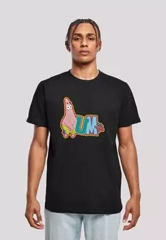 Футболка с принтом SPONGEBOB SCHWAMMKOPF PATRICK STAR F4NT4STIC, черный