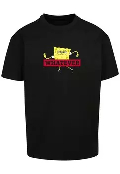 Футболка с принтом SPONGEBOB SCHWAMMKOPF WHATEVER F4NT4STIC, черный