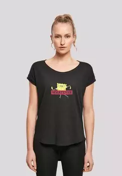 Футболка с принтом SPONGEBOB SCHWAMMKOPF WHATEVER F4NT4STIC, черный