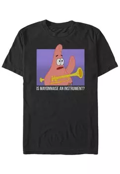 Футболка с принтом Spongebob Squarepants Mayonnaise Henry Tiger, черная