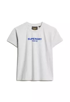 Футболка с принтом SPORT LUXE GRAPHIC Superdry, светло-серый