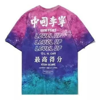Футболка с принтом спортивные с круглым вырезом и коротким рукавом Li-Ning, фиолетовый