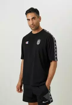 Футболка с принтом SPORTS HERITAGE - Club wear Champion, черный