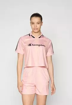 Футболка с принтом SPORTS HERITAGE V NECK POLO Champion, фуксия