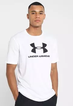 Футболка с принтом SPORTSTYLE LOGO SS-BLK Under Armour, белый/черный
