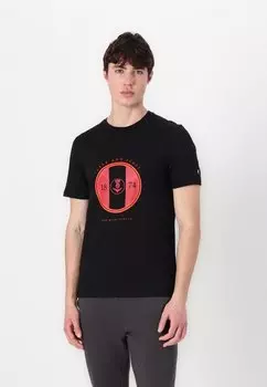 Футболка с принтом SPORTY THISTLE GRAPHIC Lyle & Scott, черный