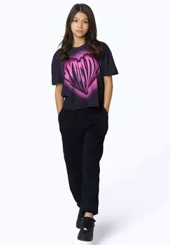 Футболка с принтом SPRAY HEART Hype, цвет black